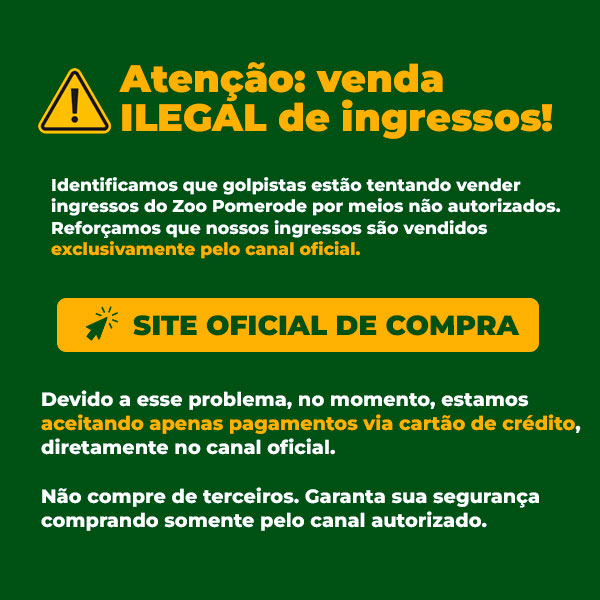 Comunicado Zoológico Pomerode!