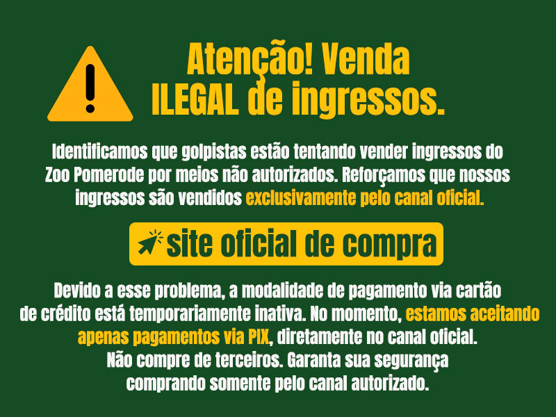 Comunicado Zoológico Pomerode!