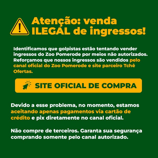 Comunicado Zoológico Pomerode!